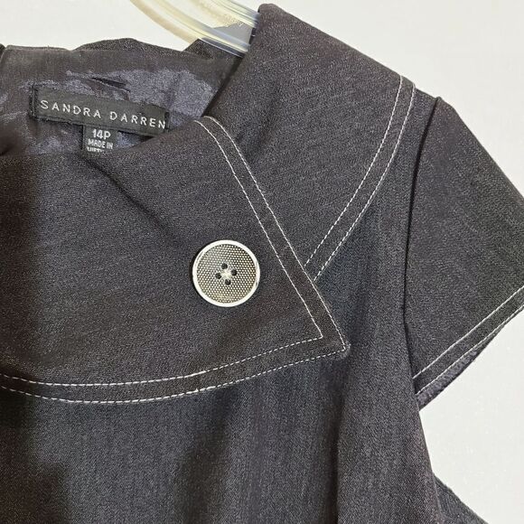 Sandra Darren Gray Belted Dress - Picture 5 of 16